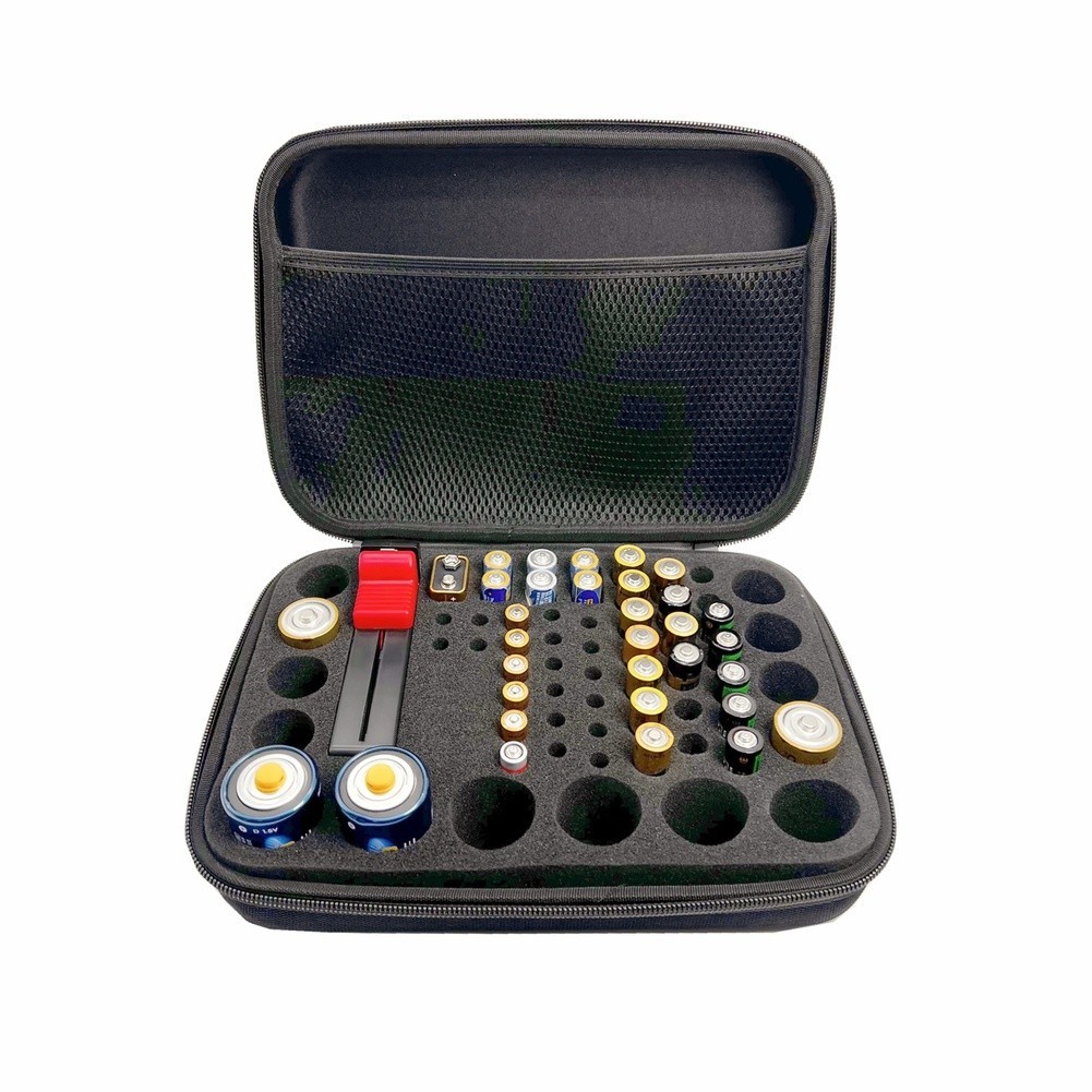 Portable Hard Shell Storage Bag for AA AAA C D 3V 9V Batteries