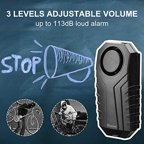 113dB Bike Alarm Wireless Vibration Motion Sensor Waterproof Motorcycle Alarm