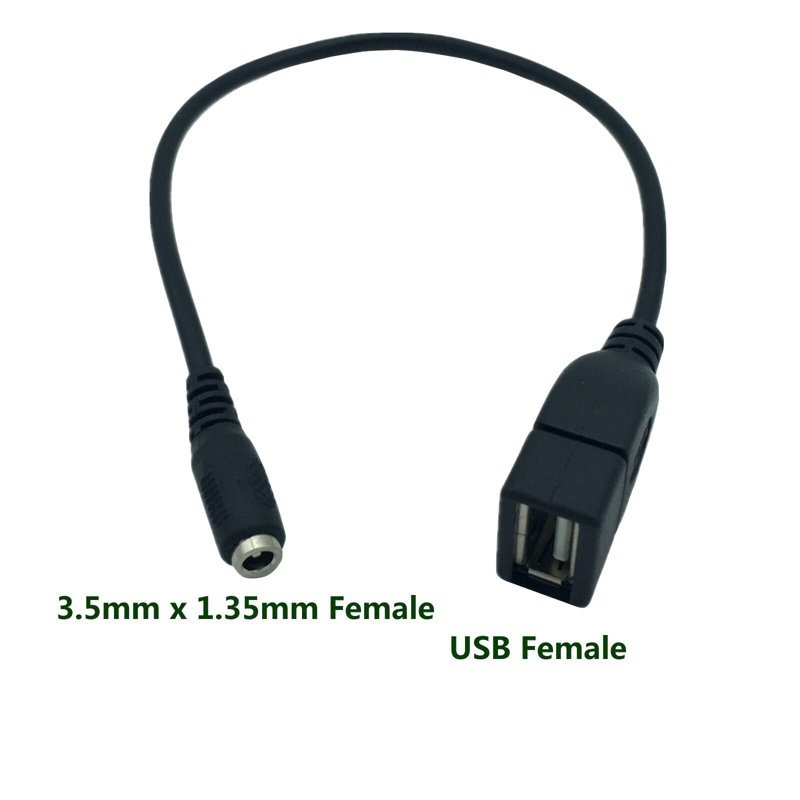 USB 2.0 Female to DC 3.5 x 1.35mm Female 5V DC Power Jack Charging Adapter Cable