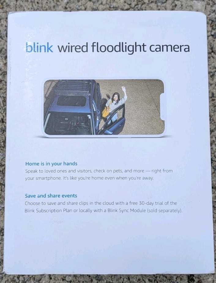 Blink Wired Floodlight Camera Smart Security Camera 2600 Lumens HD Live View NEW