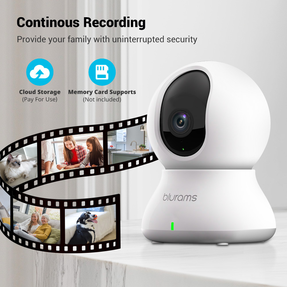3/5X Blurams 2K Indoor Security Camera Pet Baby Child Monitor Night Vision FHD
