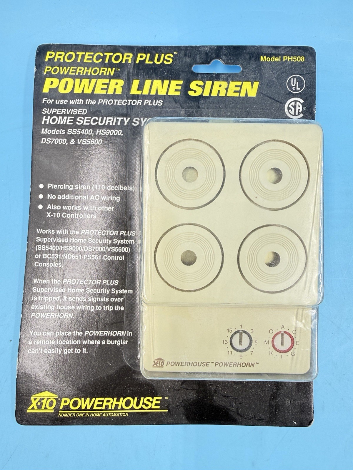 Powerhouse Power Line Siren, Remote Chime, X-10, Power flash-interface, CP000