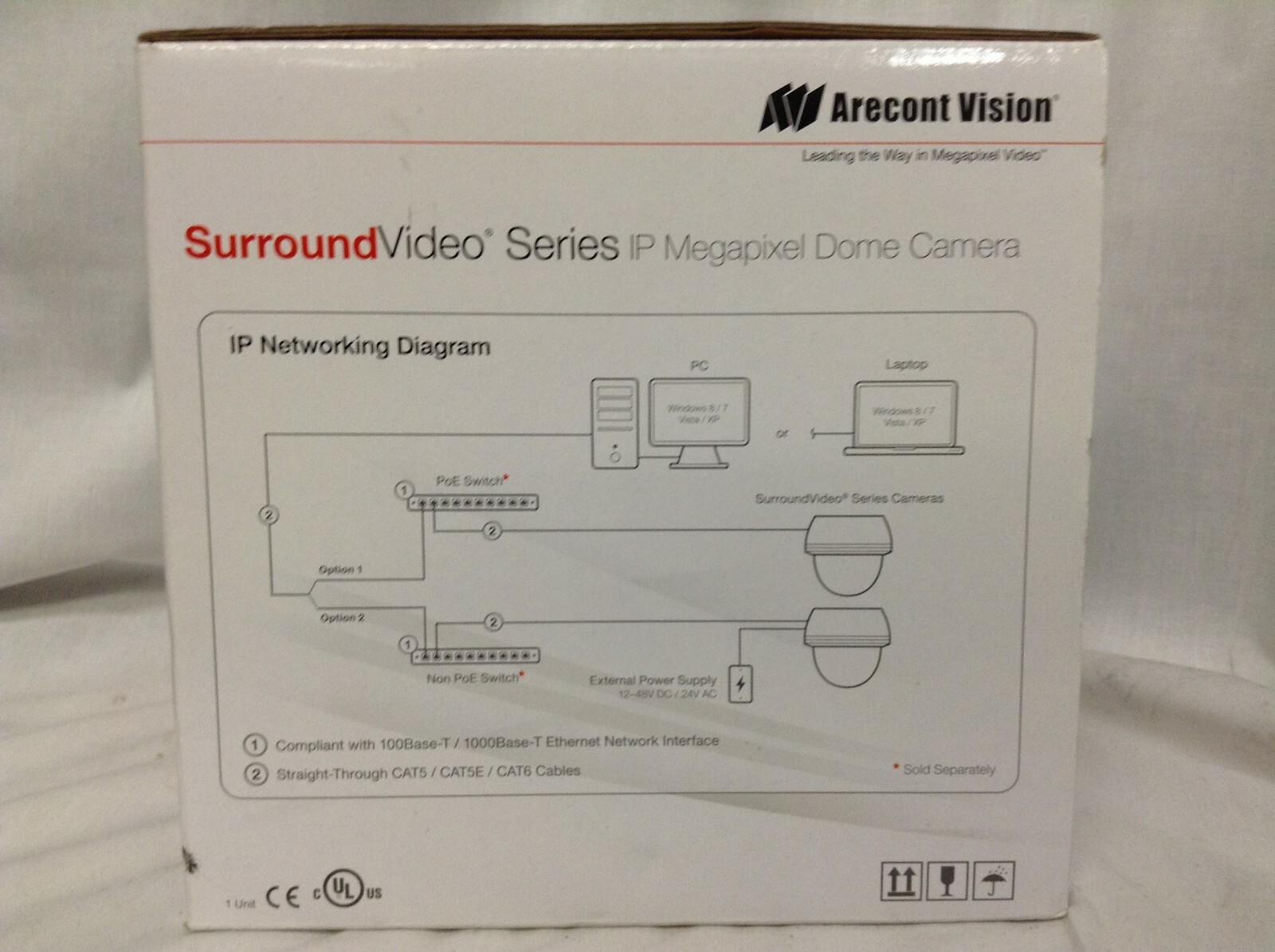 Arecont Vision AV5585PM SurroundVideo Series IP 5-40 MP h.264 Dome Camera