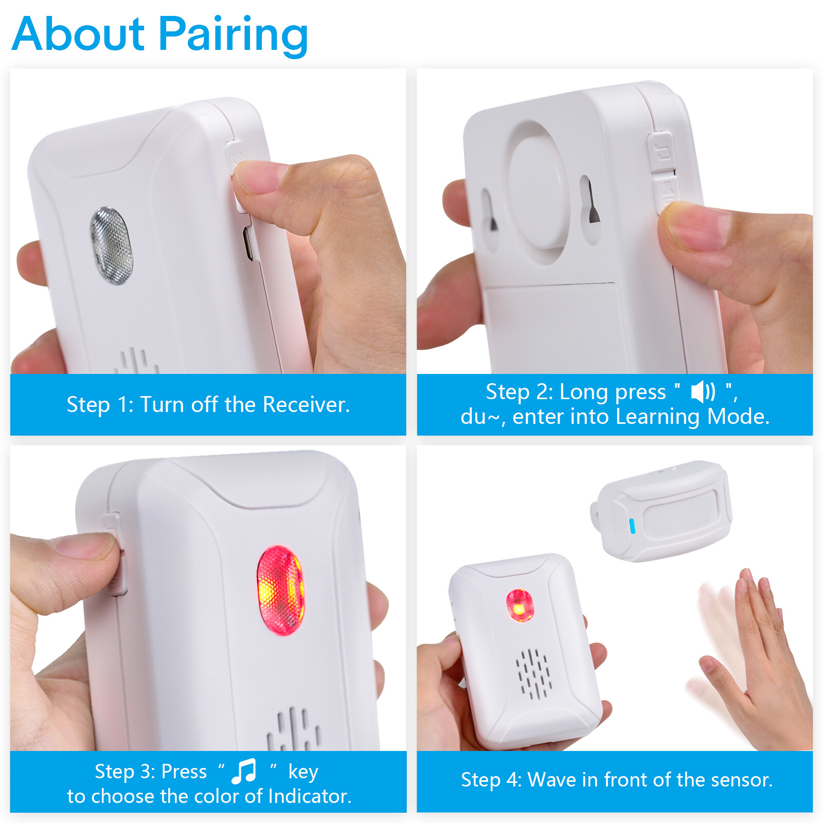 Shop Store Bakery Welcome Infrared Sensor 433MHz Transmit Chime Remote Control