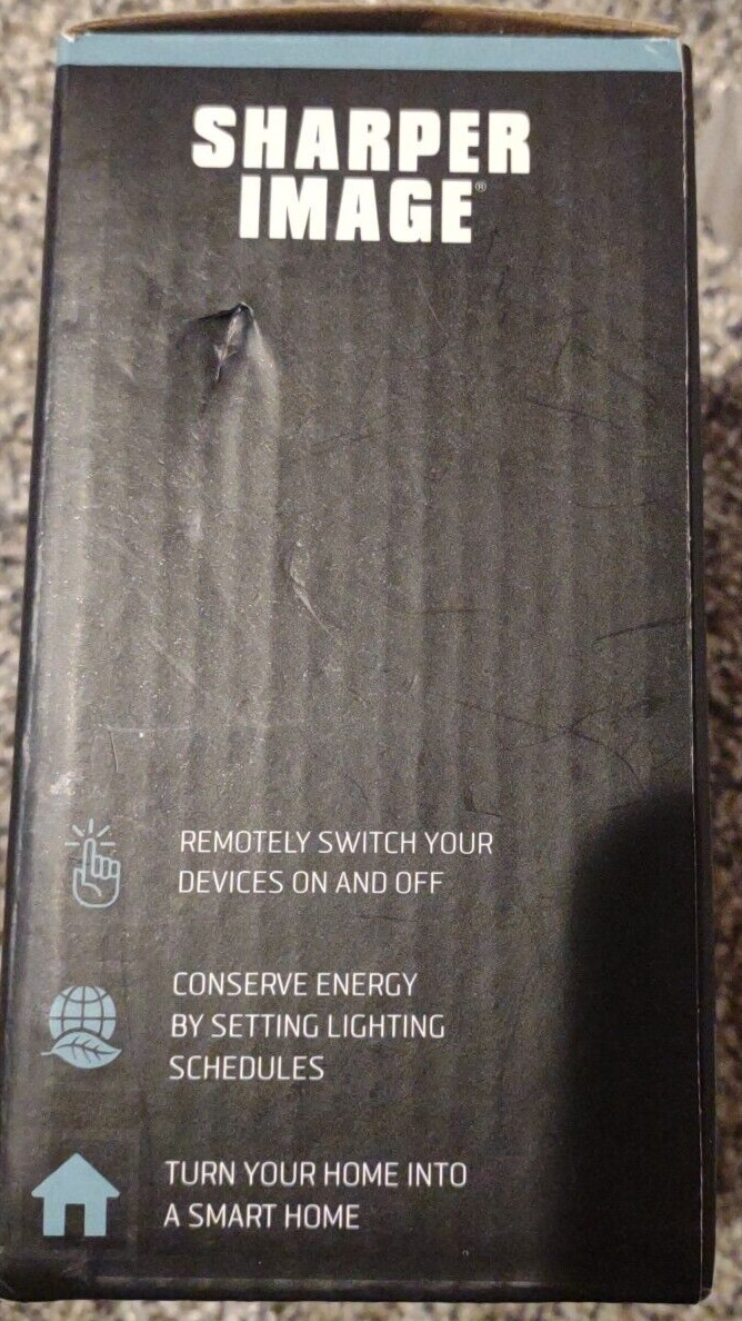 NEW Sharper Image Wi-Fi Socket Outlet Smart Wireless Smartphone iPhone Android