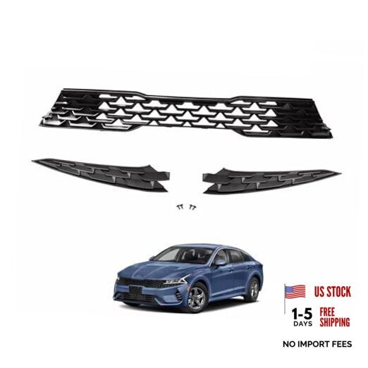 Front Grille & Cover with Camera Hole Compatible with 2021-2023 Kia K5 EX LX
