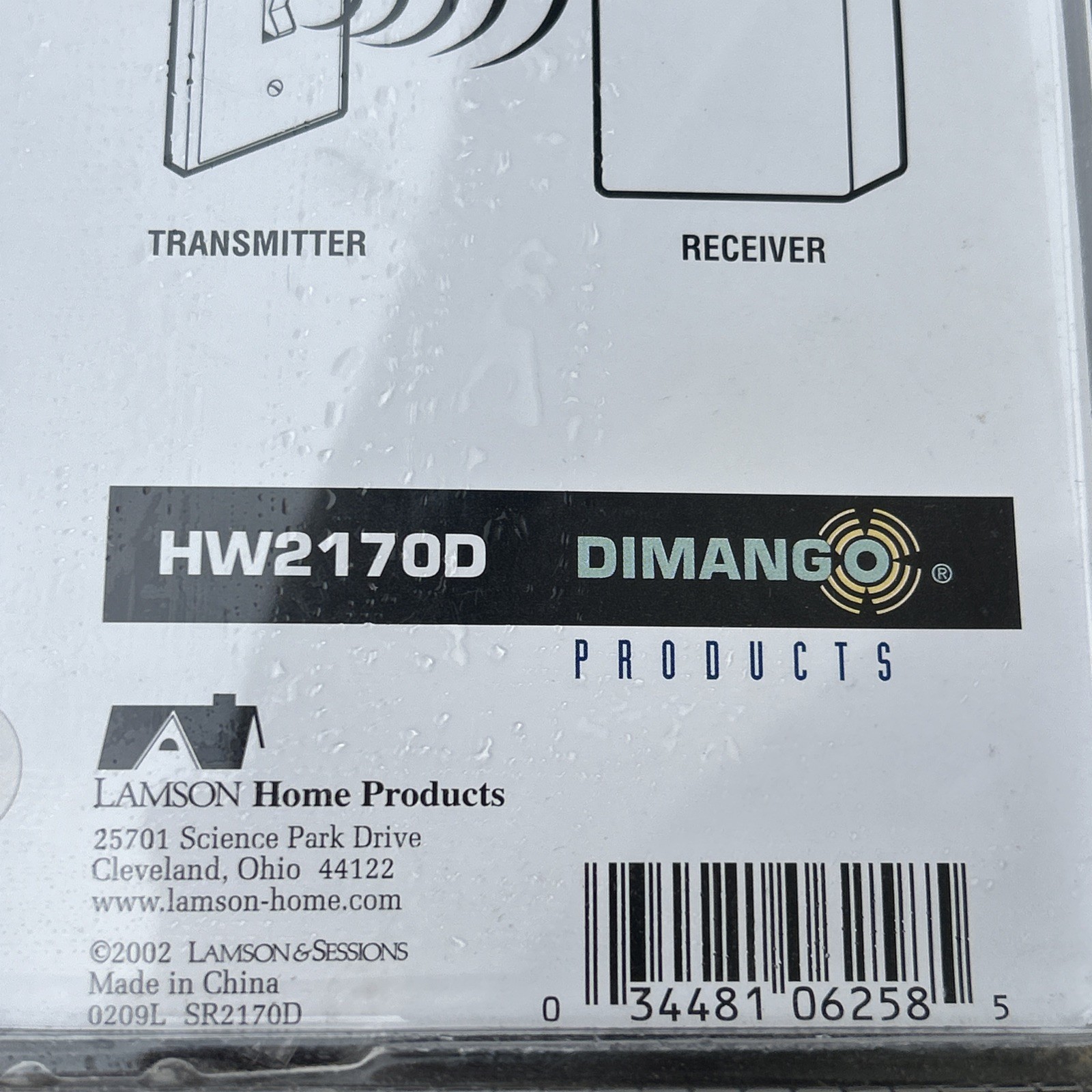 NOS Dimango Wireless Wall Switch Remote ON OFF Control 50′ Range HW2170D