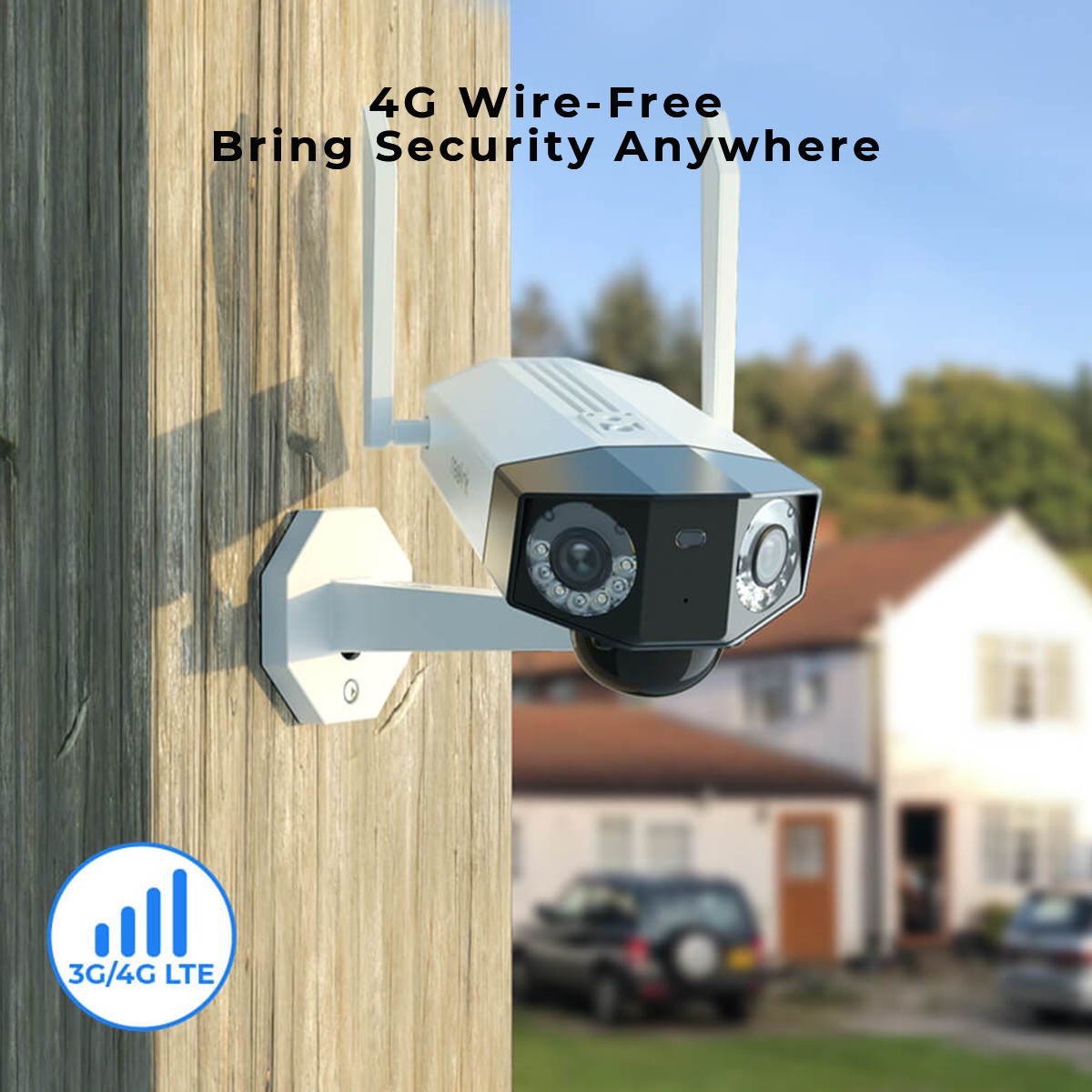 Reolink Duo 2 LTE 4G Cellular Solar Security Camera Wireless 180° View AI Detect