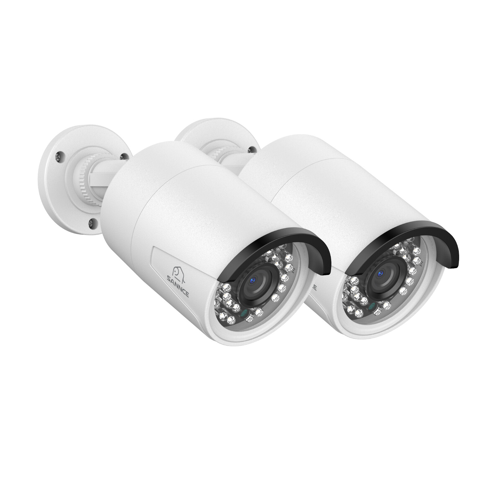 SANNCE 2x 5MP POE Security IP Camera 2-Way Audio Recording Outdoor AI Detection