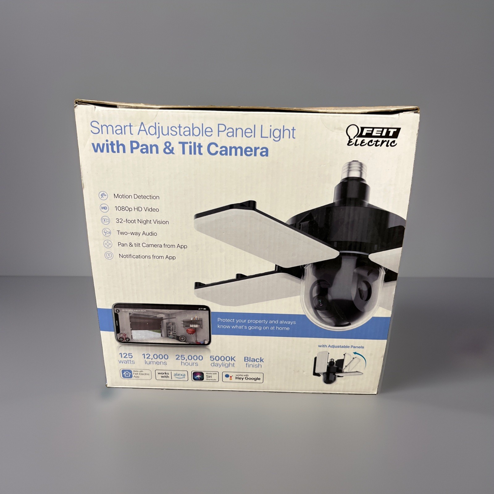 Feit Electric Smart Adjustable LED Panel Light with Pan & Tilt Camera – NEW