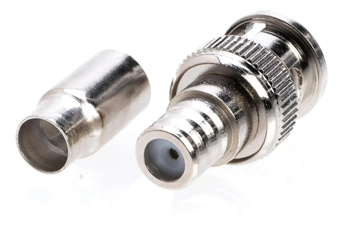 BNC Male to RG59 Crimp On Connector Adapter Coaxial Coax Cable Security CCTV Lot