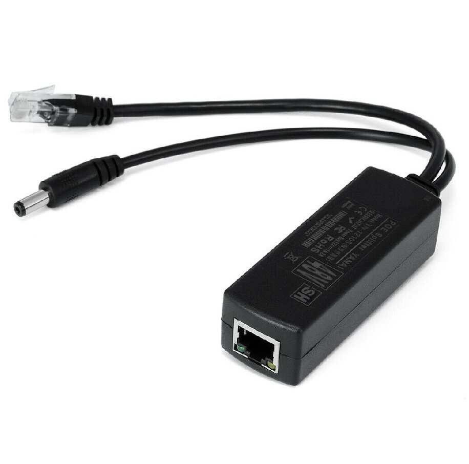 Active PoE Splitter Power Over Ethernet 48V to 12V 2A For IEEE802.3af 15.4W US