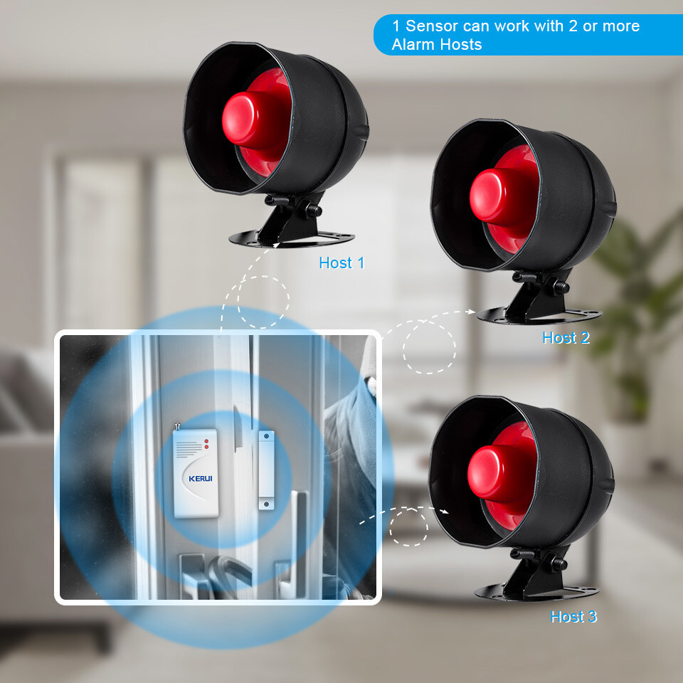 KERUI Wireless Alarm System House Home Burglar Siren Alert Security Door Sensor