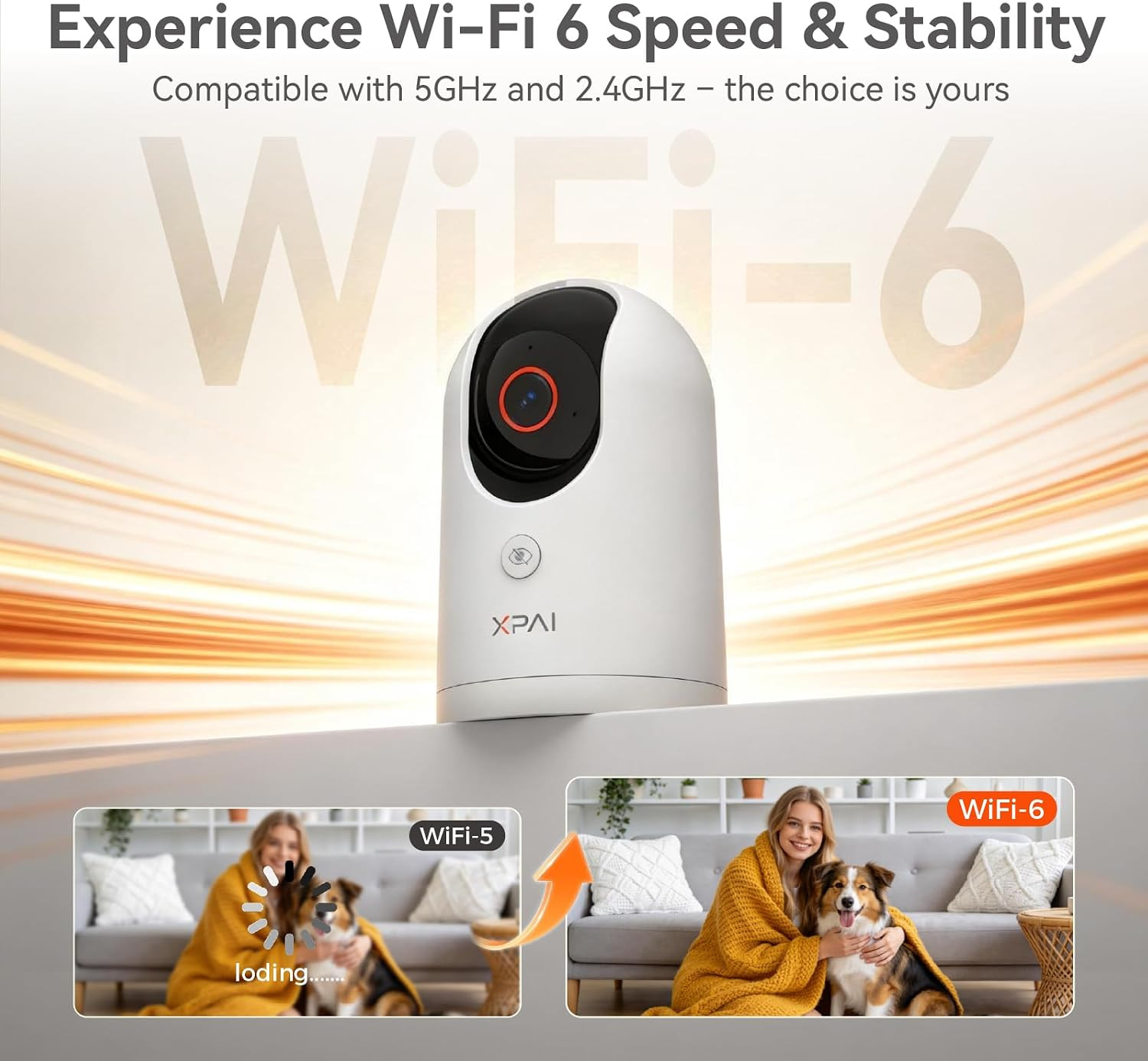 4K UHD Indoor Camera, 64G Built-In Storage No Subscription,Pet Camera Indoor wit