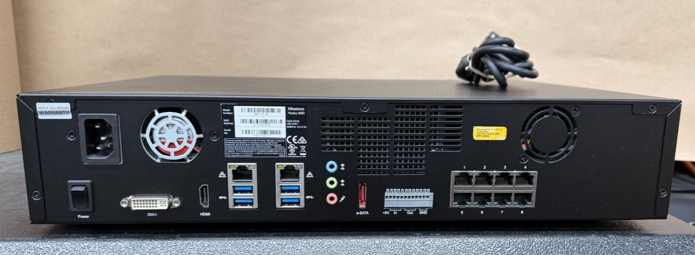 Milestone Husky M20 4TB HDD + 128GB SSD Network Video Recorder NVR- tested-used