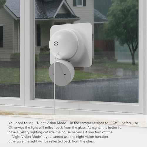 Self-Adhesive Window Mount Bracket for Indoor Security Camera – 2-Pack, Easy Ins