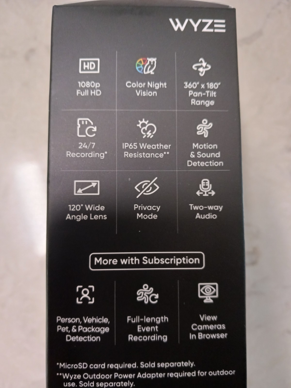 2 Wyze Cam Pan v3 Indoor/Outdoor IP65 1080P Pan/Tilt/Zoom