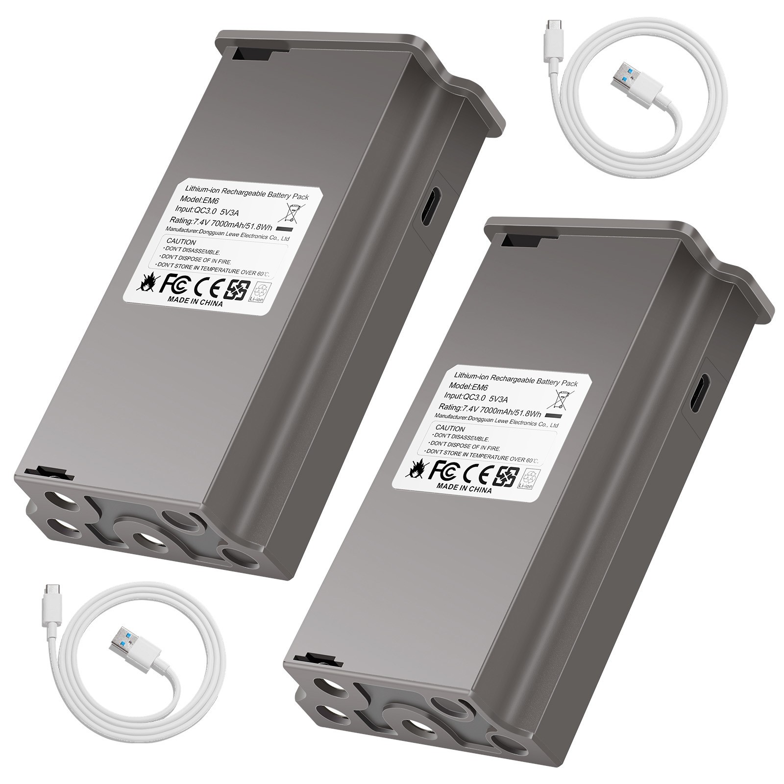 4-pack FOR TACTACAM Reveal Lipo Lithium Battery Pack for Reveal X Gen 3.0, 2.0