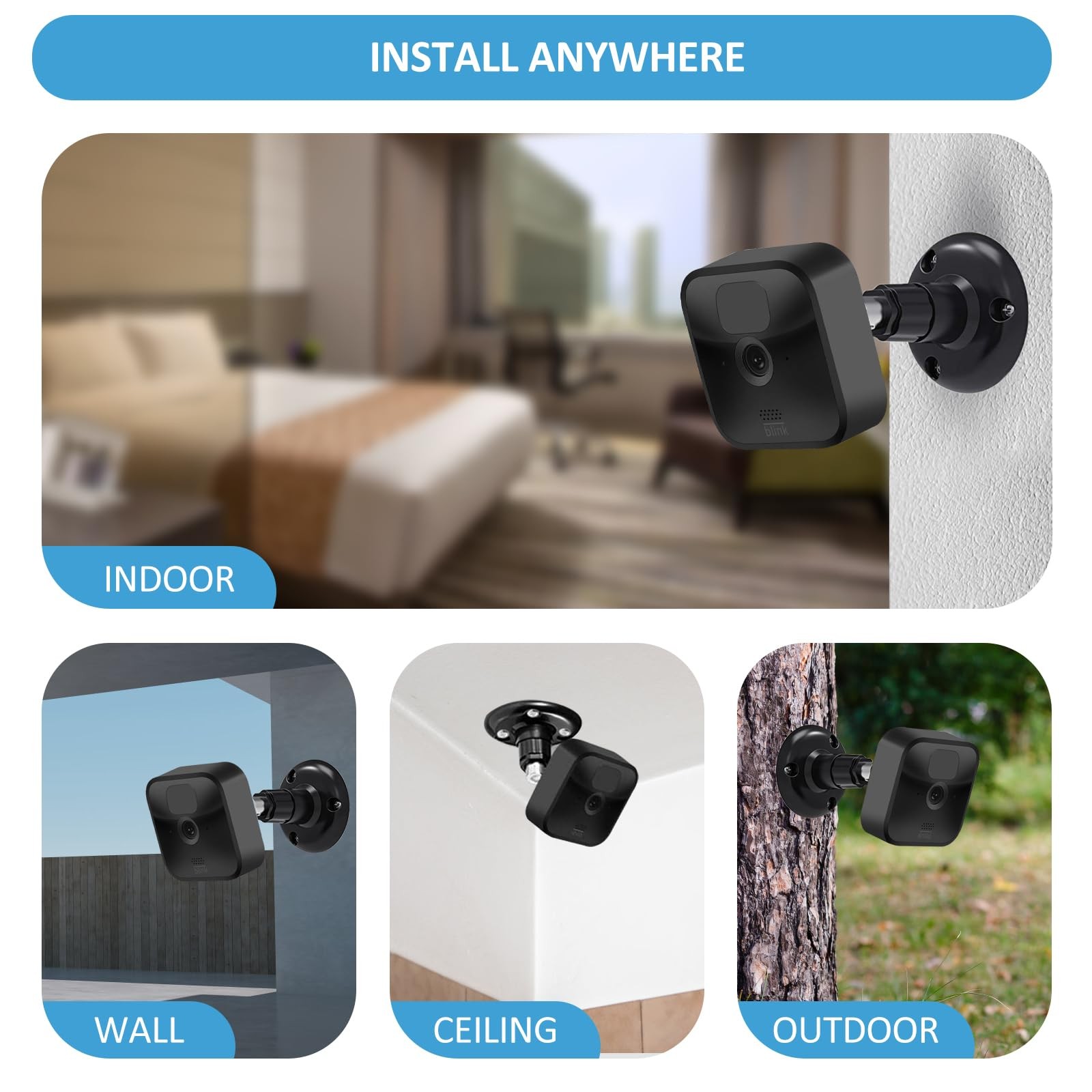 Blink Outdoor Camera Mount, 360 Degree Adjustable Indoor/outdoor Wall