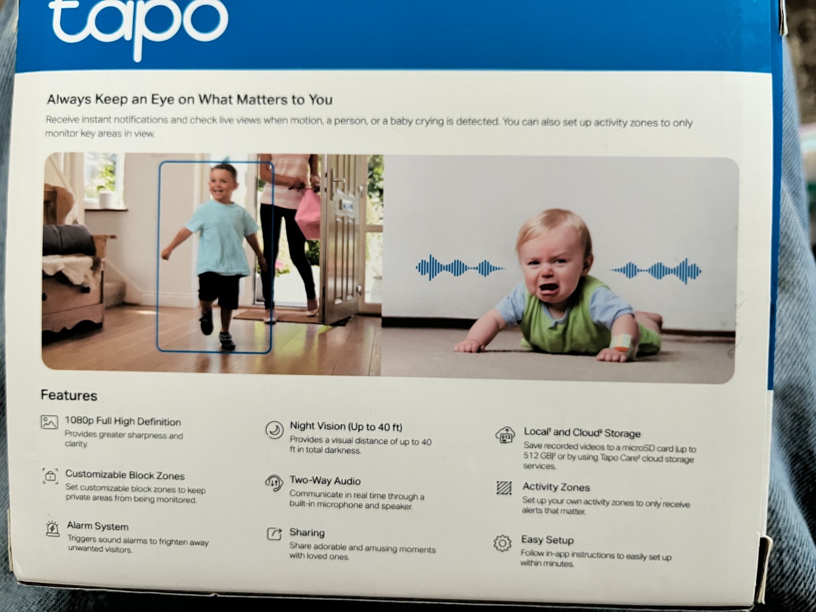TP-Link Tapo C101 Indoor Security Camera Baby Pet Monitor WiFi Night Vision