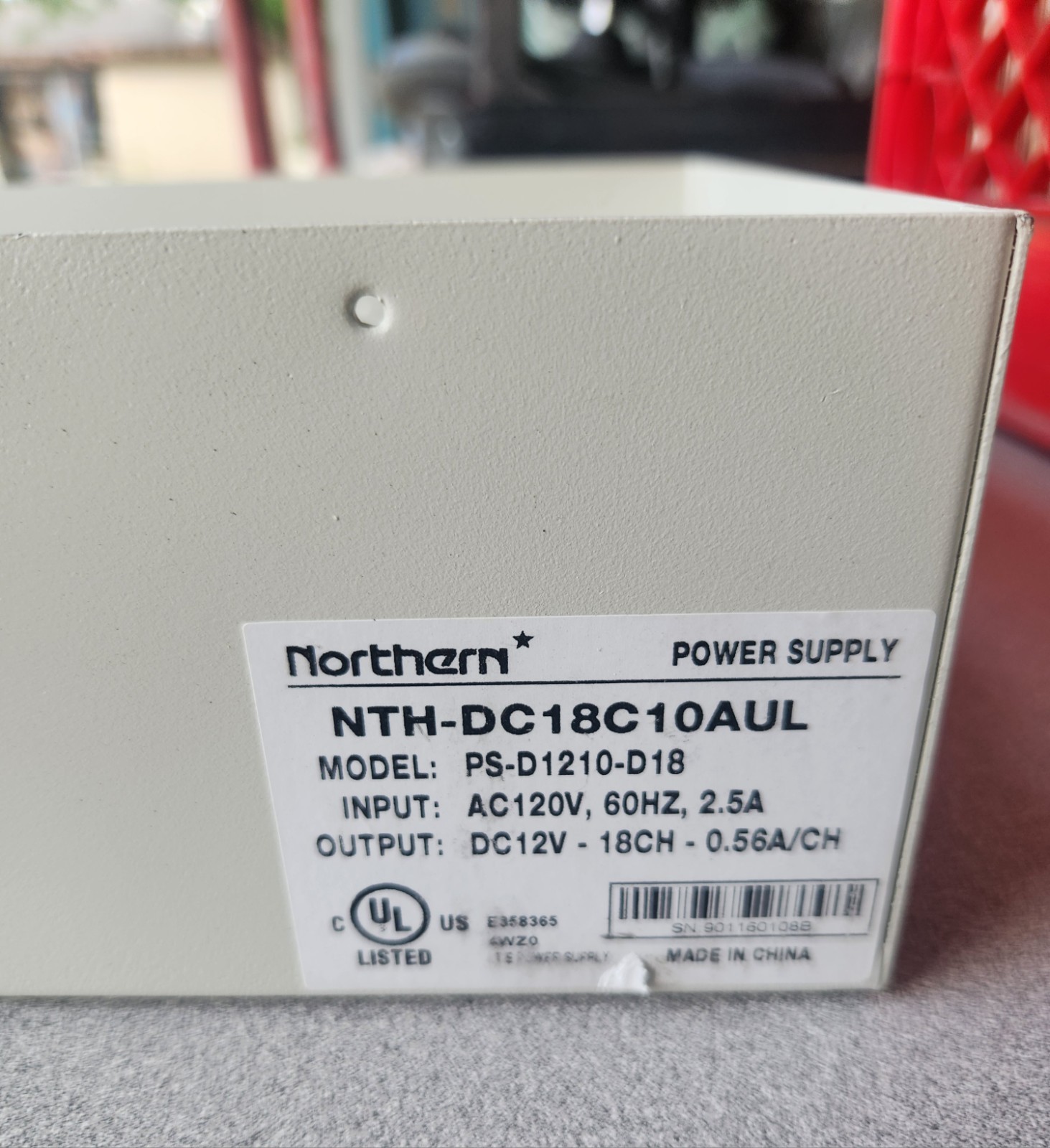 NORTHERN NTH-DC18C10AUL M/N PS-D1210-D18 Power Supply