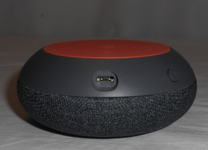 Google Home Mini Smart Speaker Charcoal & Orange Model H0A – Works CLEAN NICE