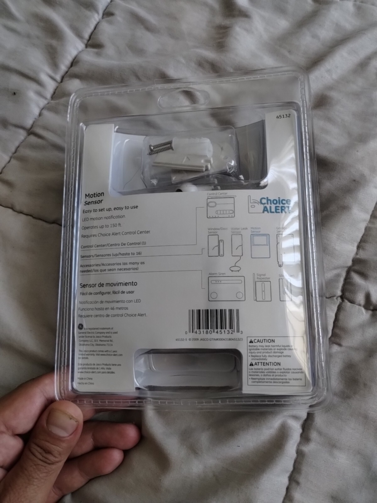 GE Choice Alert Wireless Alarm System Motion Sensor #45132 New & Sealed