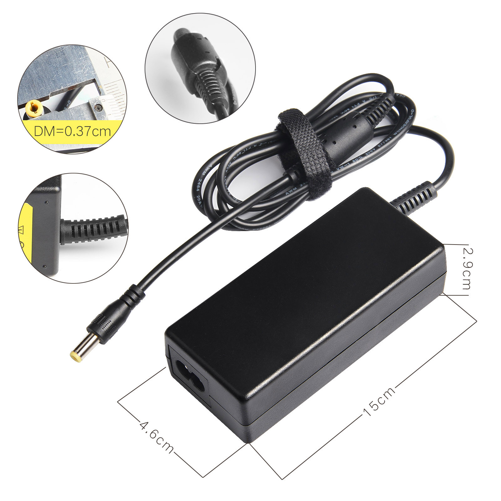 Security Camera Power Adapter Cable US Plug For 12V CCTV W/ 8 Way Splitter Cable