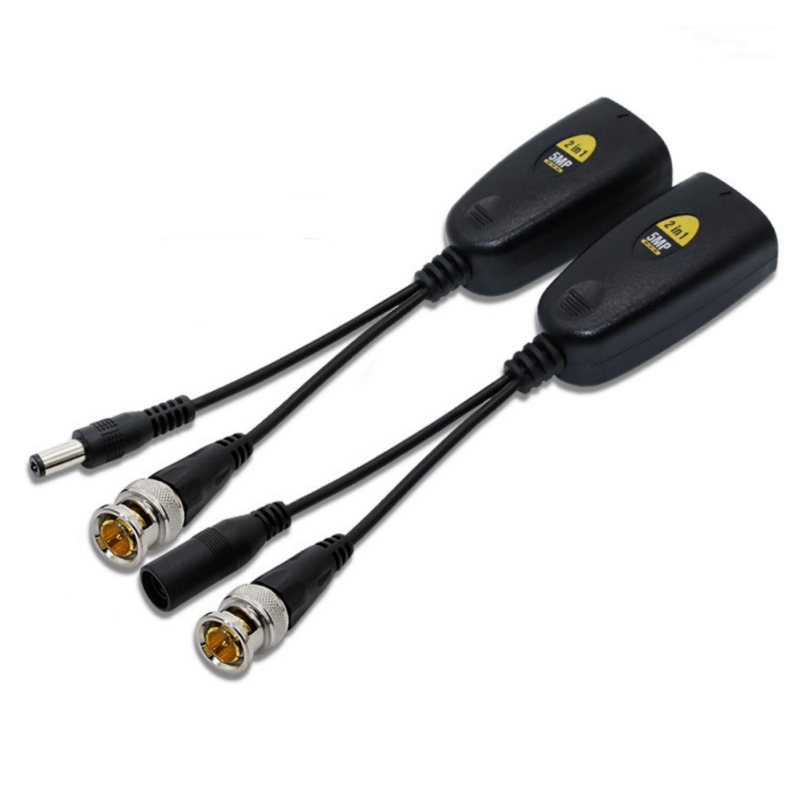 1 Pair Anti-Interference BNC To POE Adapter Balun Connector For Surveillance