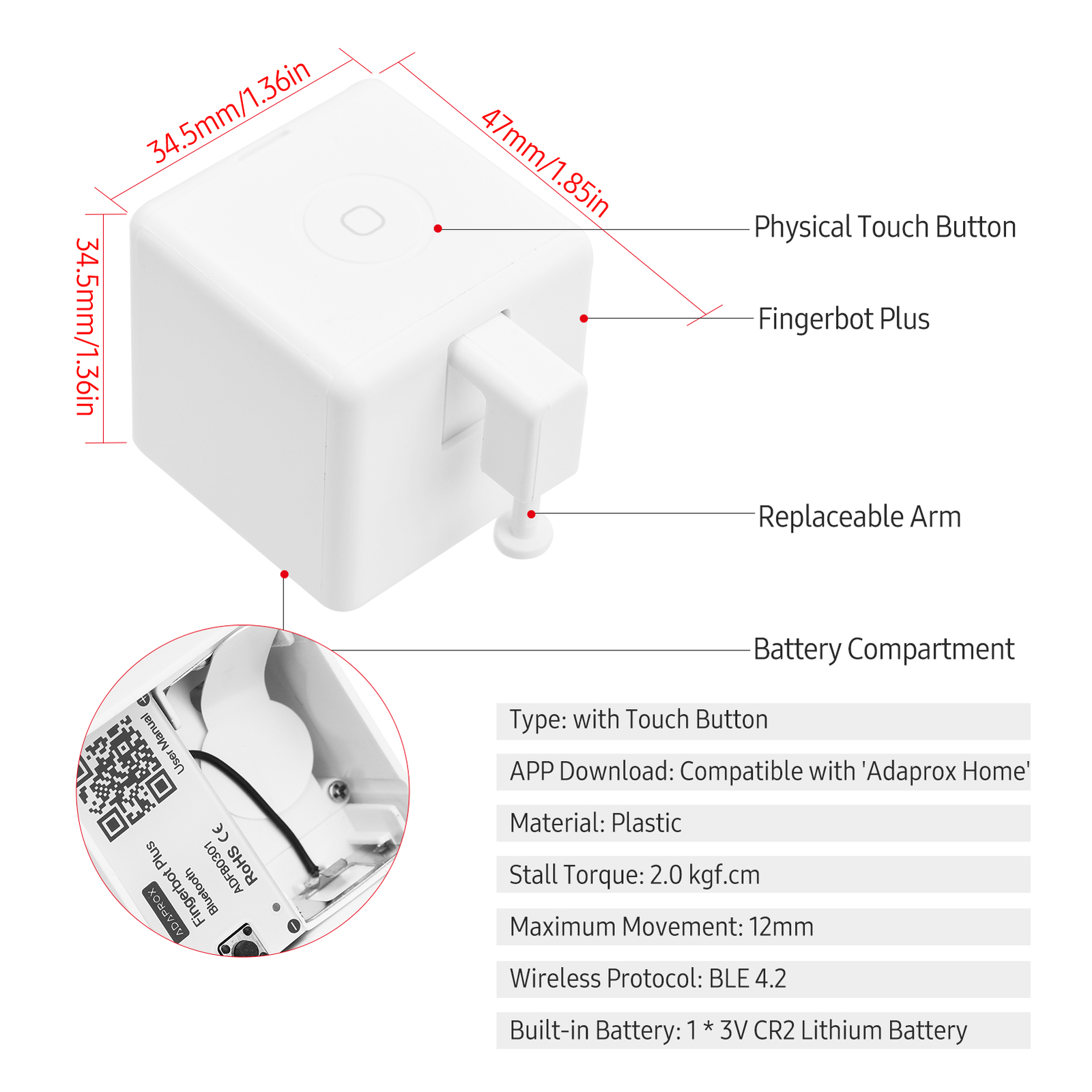 Fingerbot Home Automation Controller with Button APP Control K2Y4