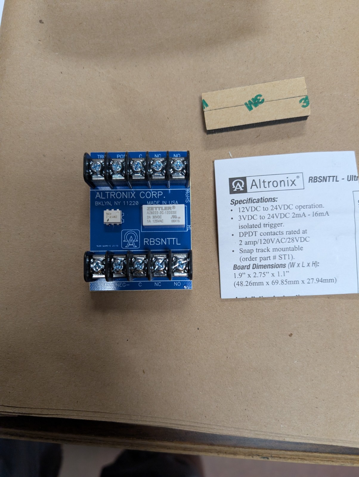 LOT OF 2 – Altronix Relay Module 12V OR 24VDC RBSN – LOT OF 2