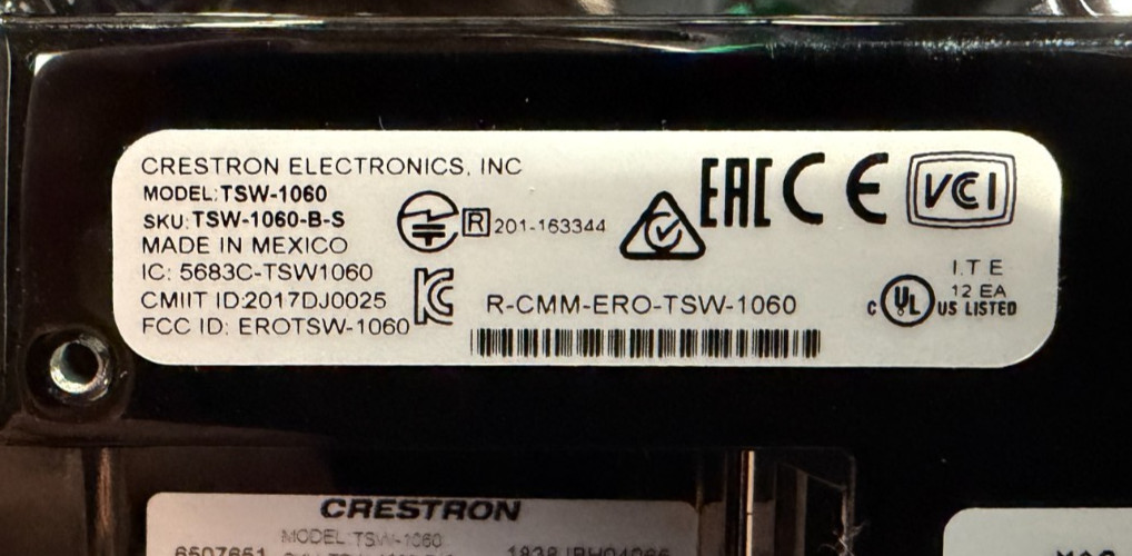 Crestron TSW-1060 10.1 in Touch Screen – Black – Monitor only NICE!!!*
