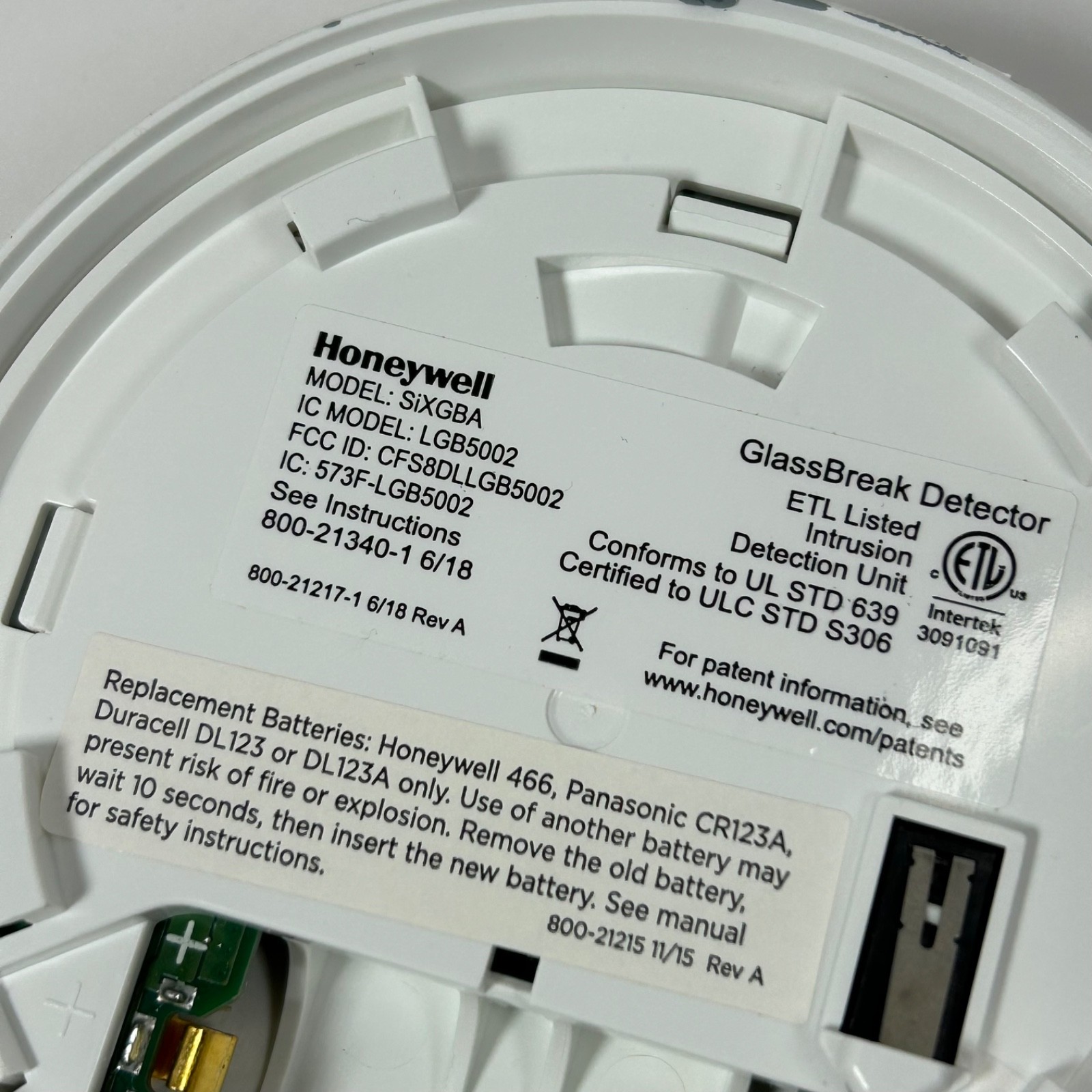 Honeywell Resideo SIXGBA Wireless Glass Break Detector