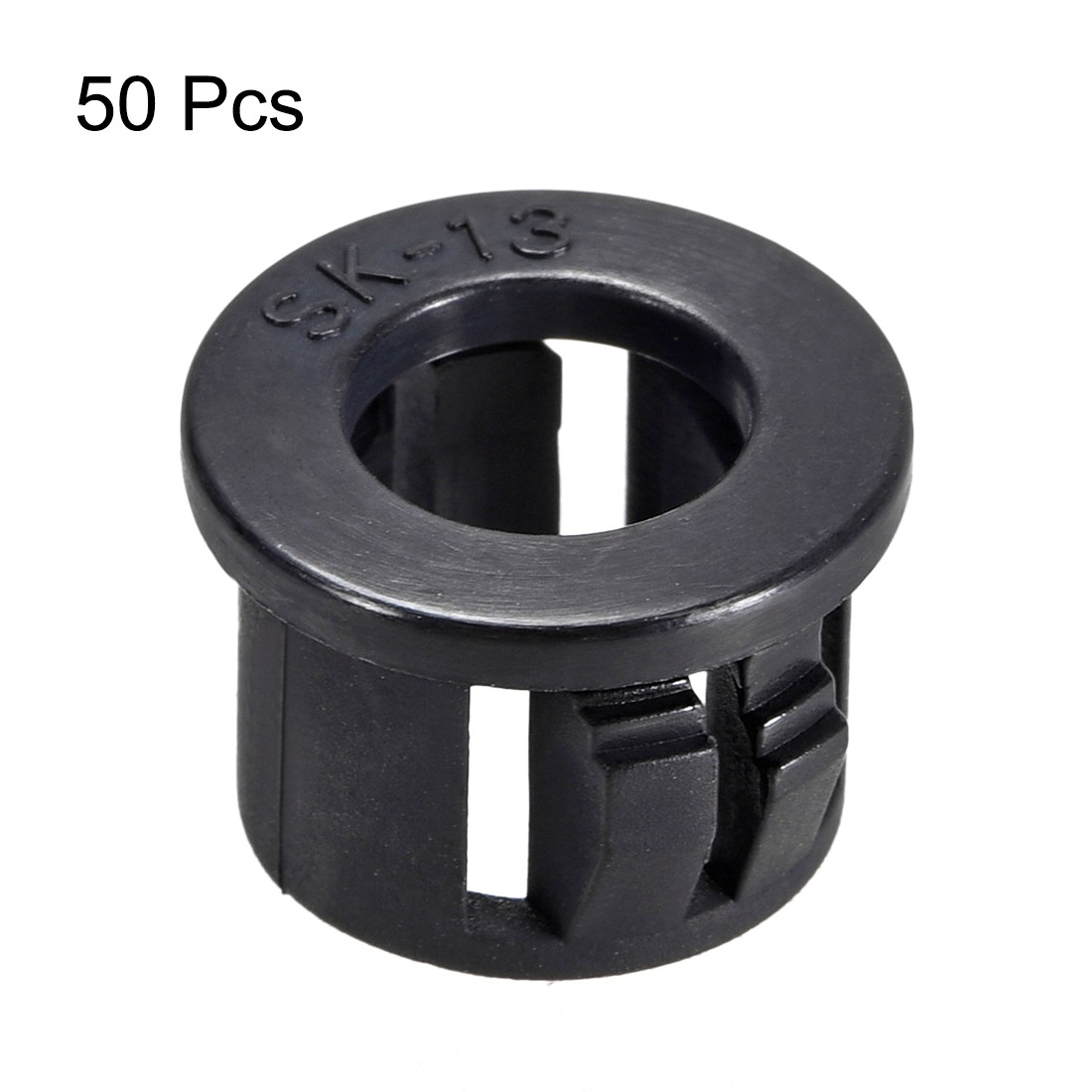13mm Mounted Dia Snap in Cable Hose Bushing Grommet Protector Black 50pcs