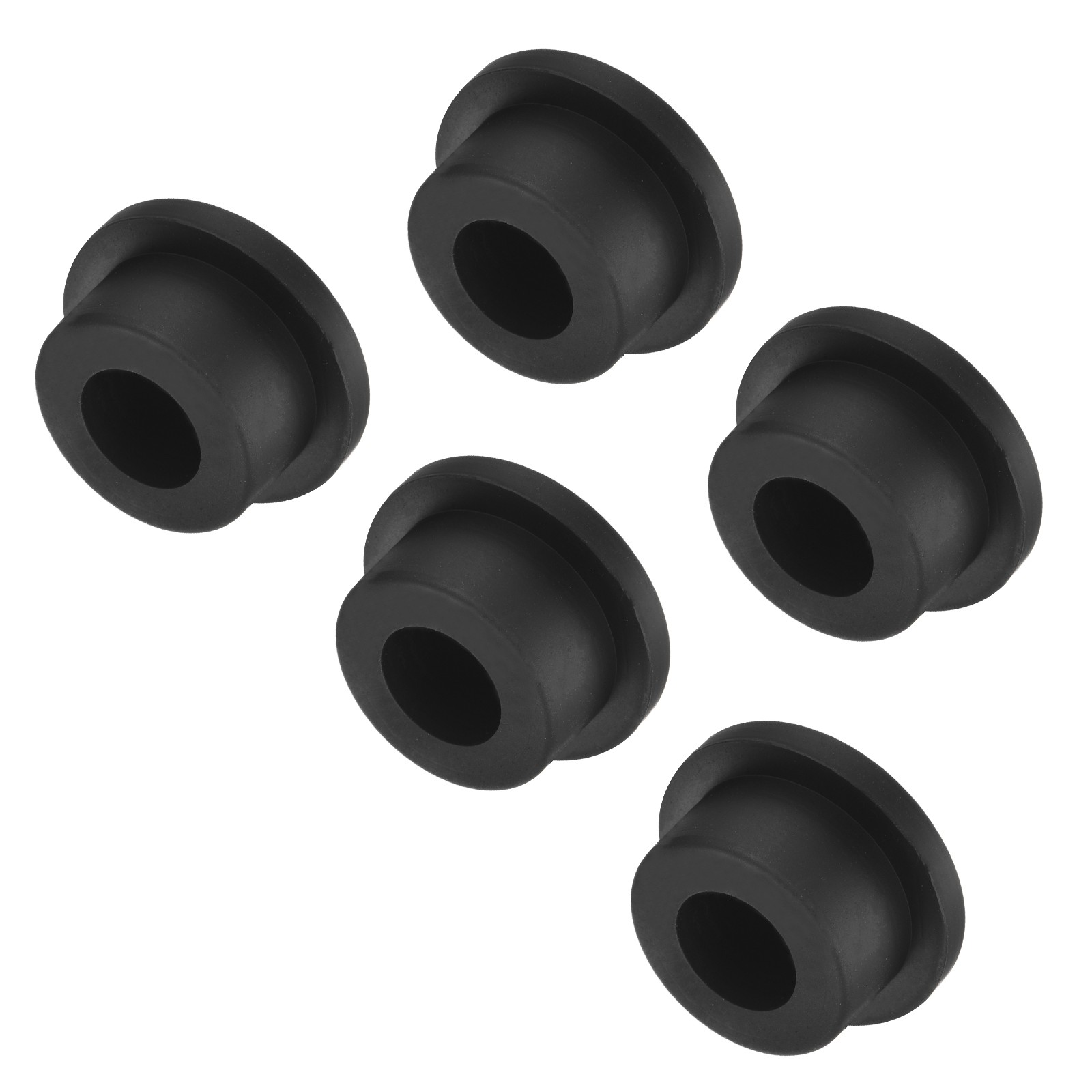 High Temp Silicone Plugs t Shape Silicon Stopper Black 29x14x4mm, 5pcs