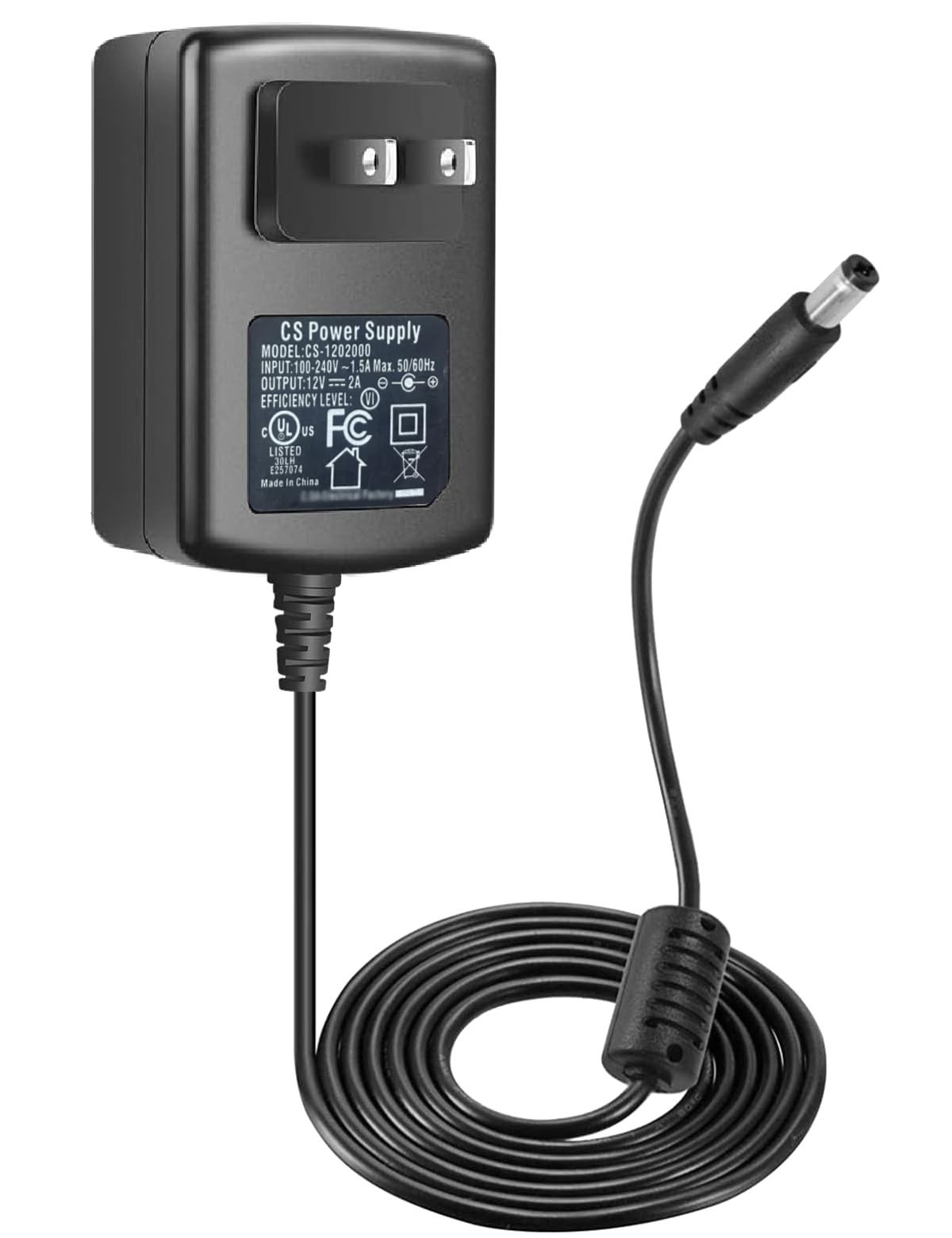 Tonton AC 100-240V to DC 12V 2A Power Supply Adapter, 5.5mm x 2.1mm Plug, AC …