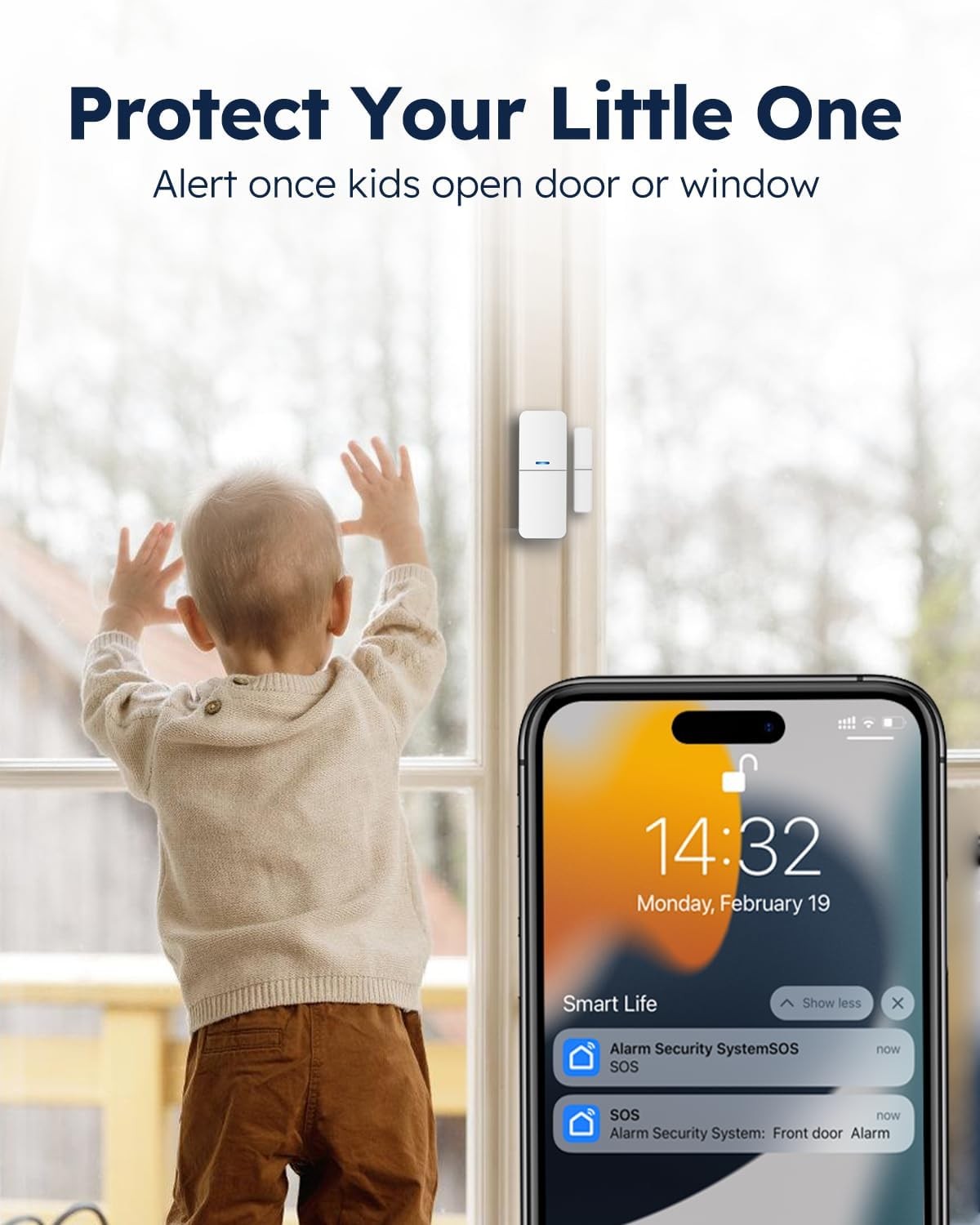 Home Security Starter Kit WiFi 15pc Tolviviov Door Sensors