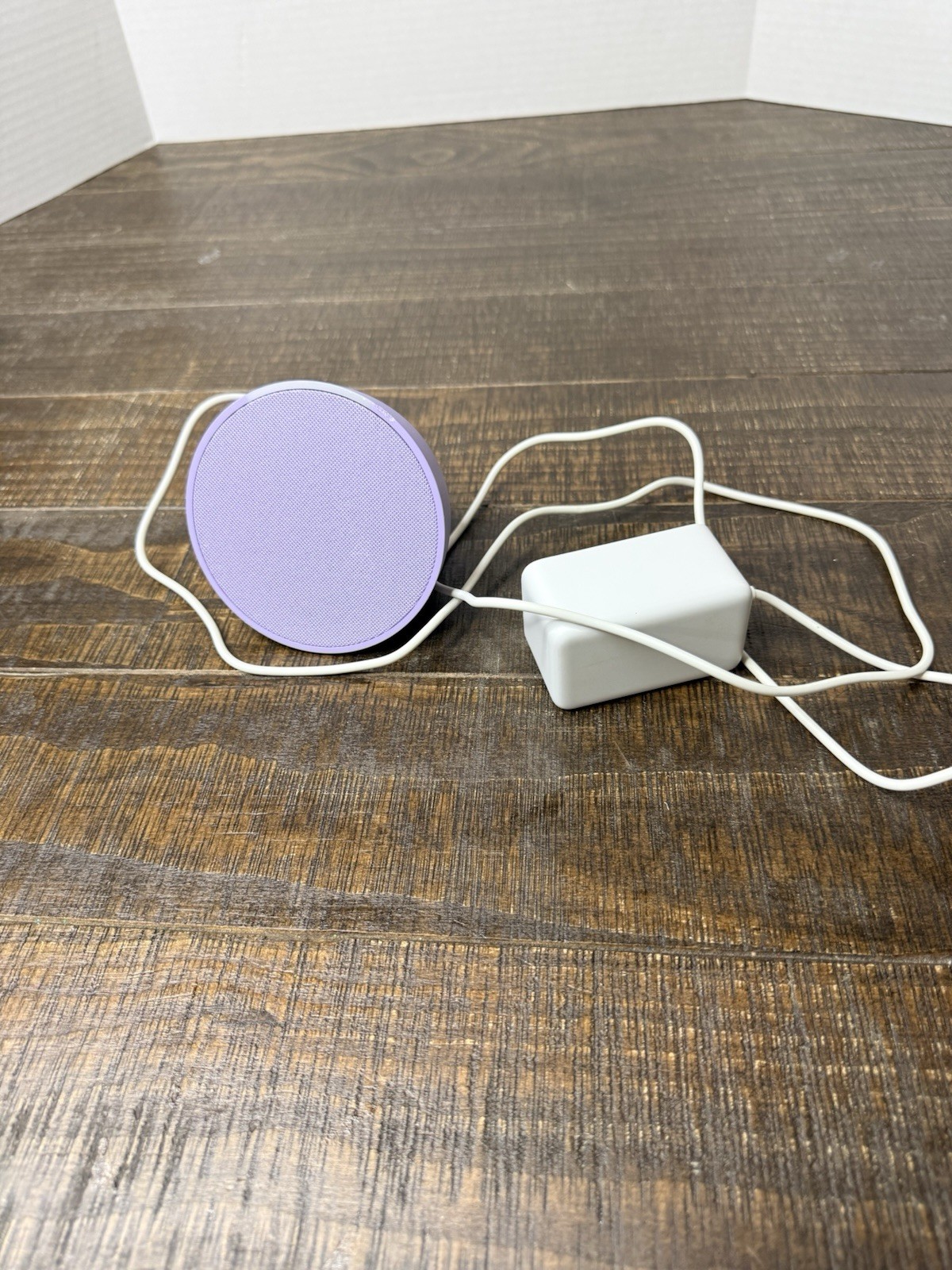 Amazon Echo Pop Smart Speaker Lavender Bloom With Alexa Power Supply