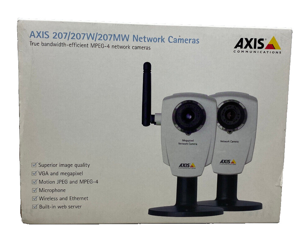 AXIS 207/207W/207MW Network Cameras / VGA Motion JPEG & MPEG-4 / Microphone