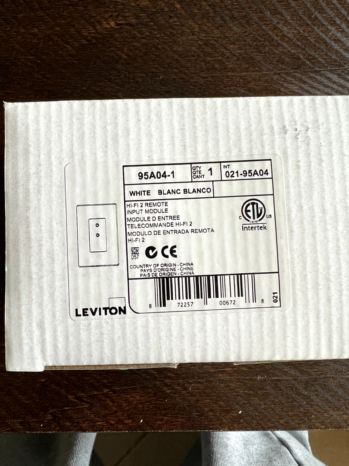 Leviton HAI 95A04-1 Hi-Fi 2 Remote Input Module, White, NEW