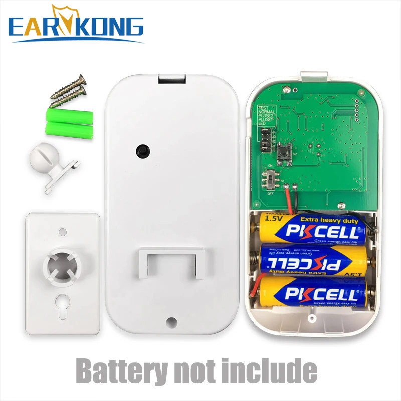 433MHz Wireless PIR Motion Sensor Detector for Home Security Alarm System White