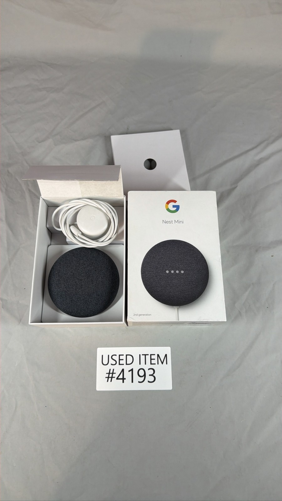 Google Nest Mini 2nd Gen Smart Speaker Charcoal BT Wi-Fi
