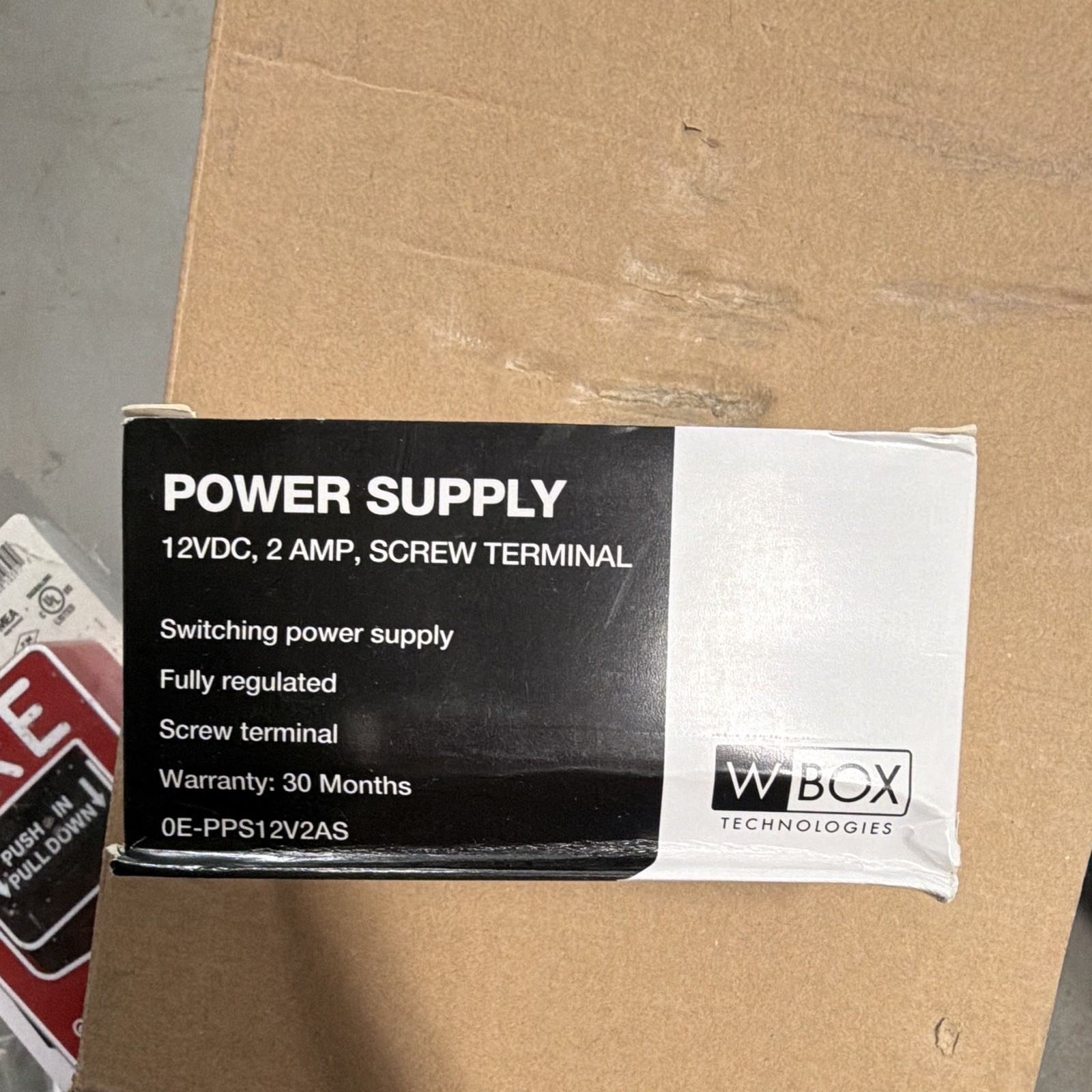 WBOX Technologies 12V 2A Switching Power Supply Fully Regulated Screw Terminal