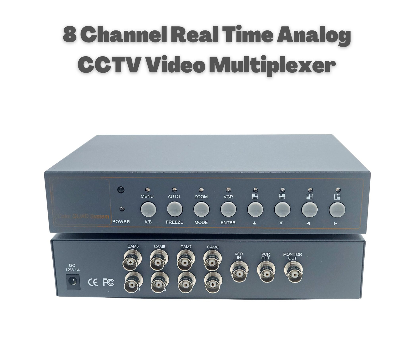 Evertech 8 Channel Analog Quad Processor Video Multiplexer Screen Splitter