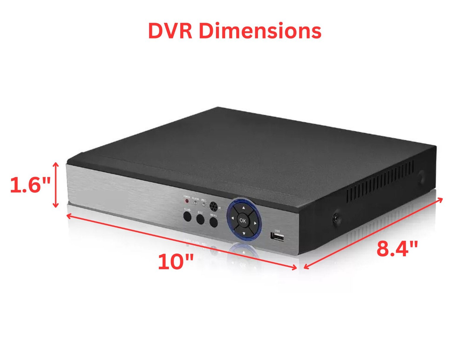 8 Channel H.265 Security Camera Digital Video Recorder with 1TB HDD Memory
