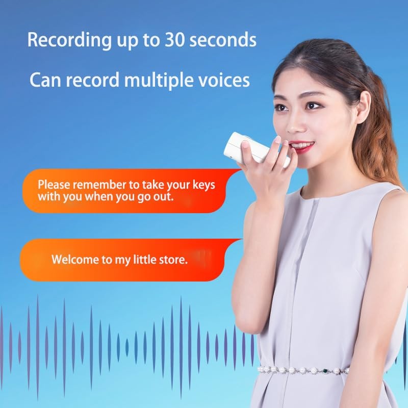 Motion Activated Voice Player – Recordable Voice, Built-in Microphone – Safet…