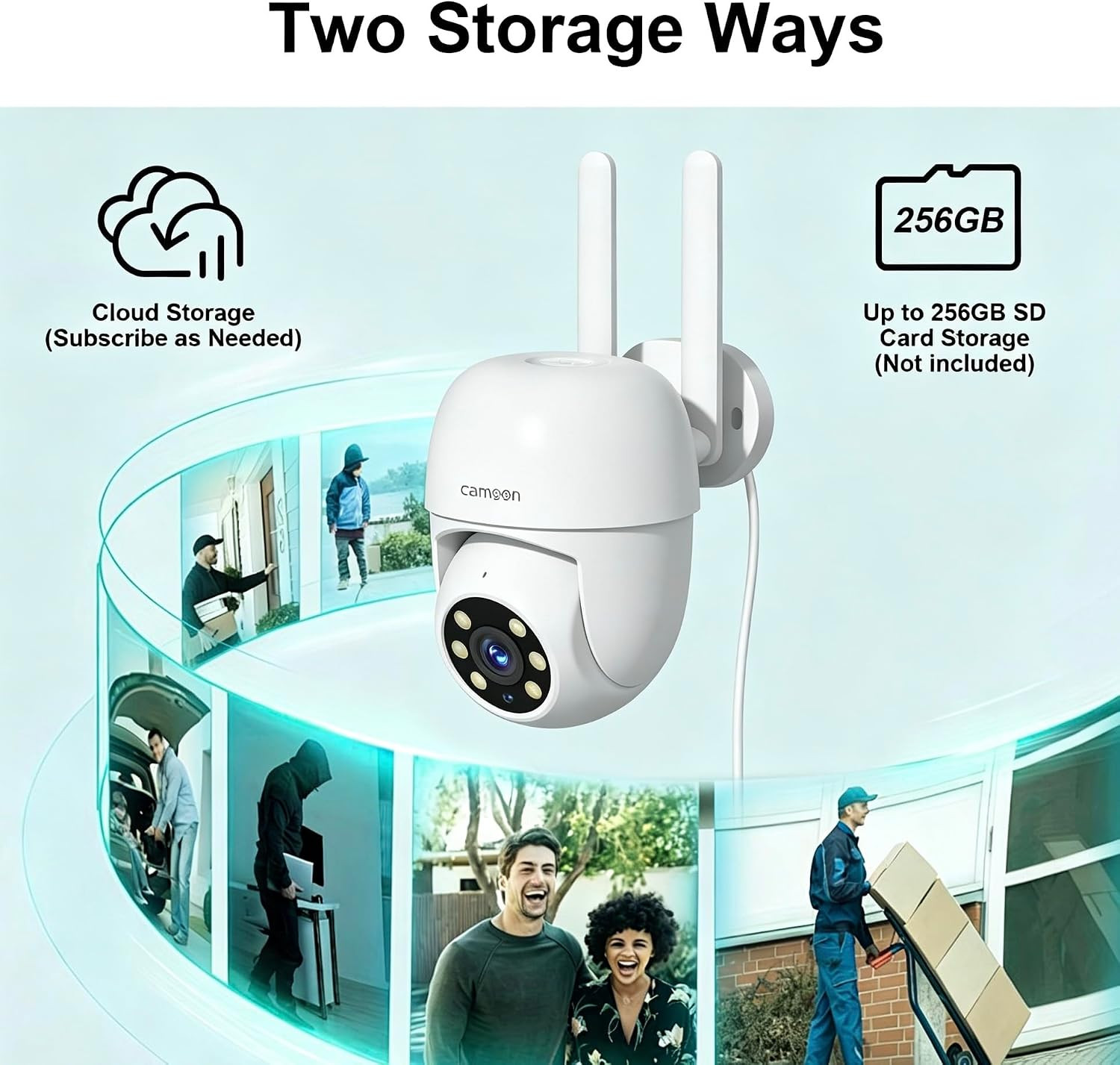 WiFi Security Camera Outdoor Wired, 2.4/5GHz Wi-Fi Camera for Home Security, Aut