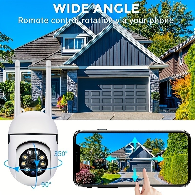 1PC Wireless WiFi Security Camera System Night Vision 1080P Camera(No adapter)