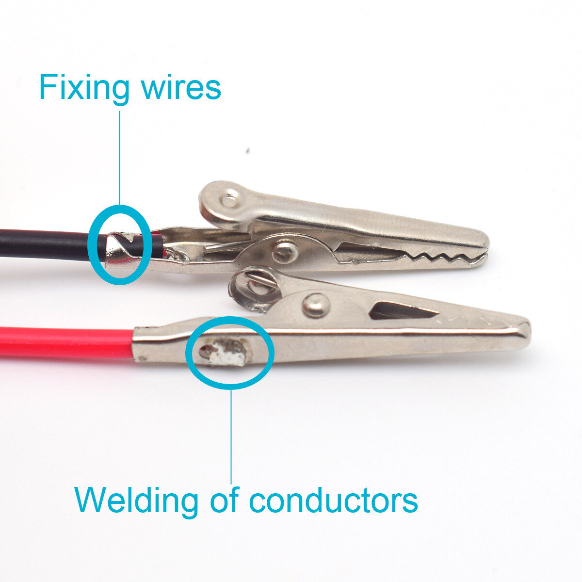 10set 0.5M/1.65Ft USB A Male To Dual Alligator Clip Test Cable DC Power Lead