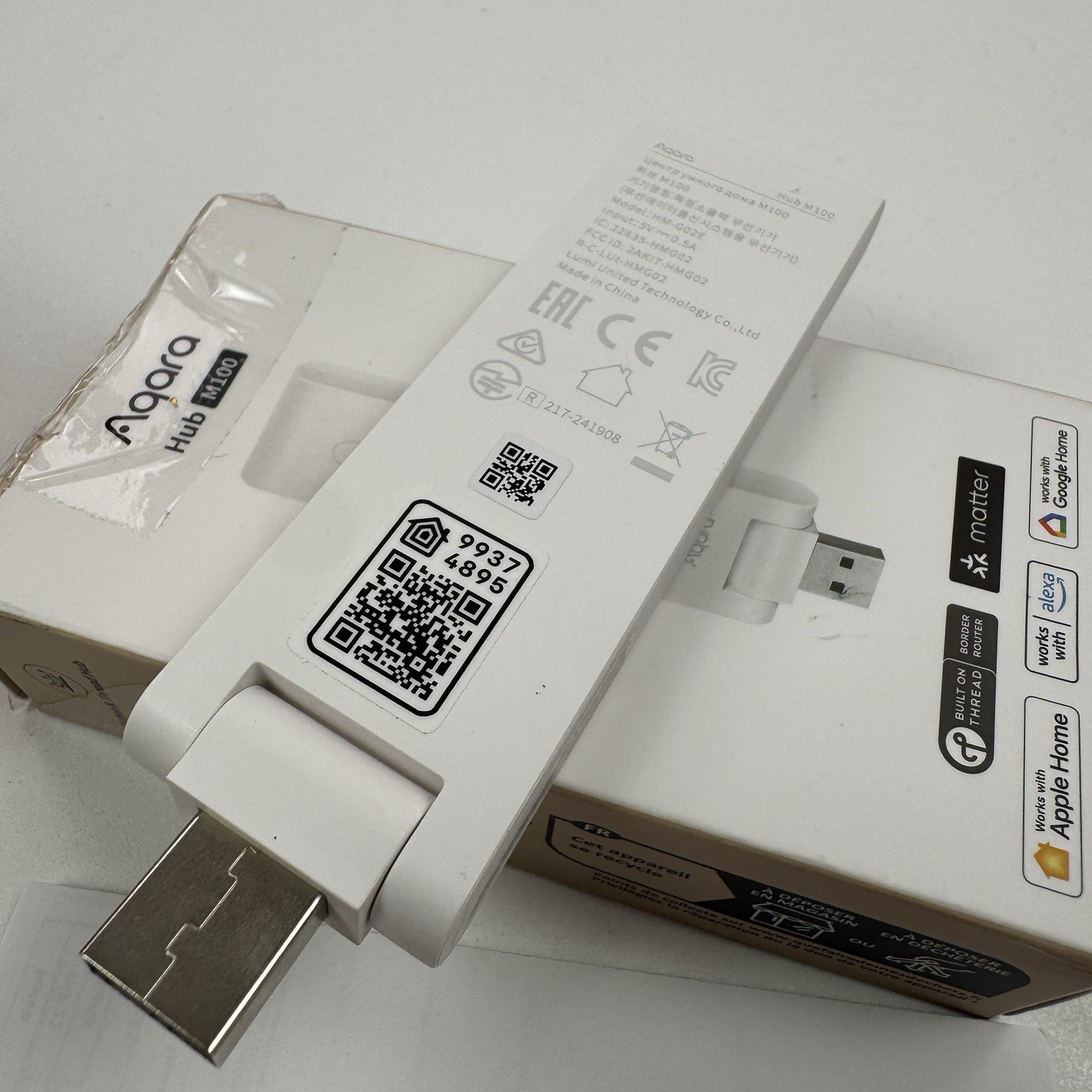 Aqara Smart Hub M100 Matter Controller Thread Border Router Zigbee USB-A